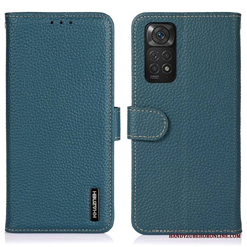 Etui Folio do Xiaomi Redmi Note 11 / 11S Khazneh Skóra Liczi