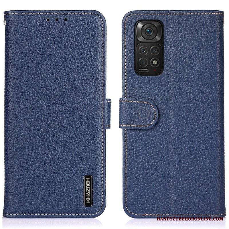 Etui Folio do Xiaomi Redmi Note 11 / 11S Khazneh Skóra Liczi