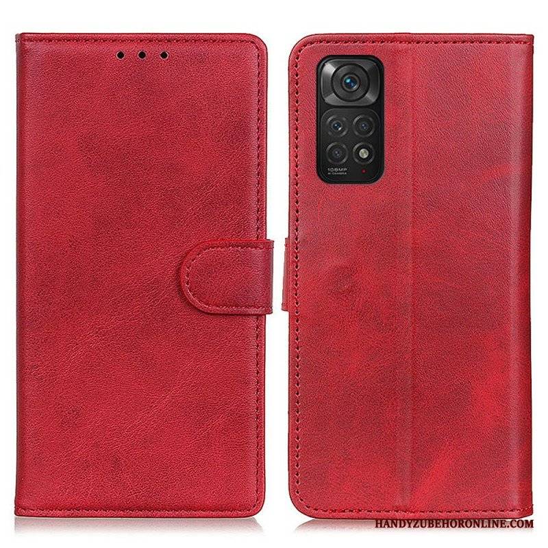 Etui Folio do Xiaomi Redmi Note 11 / 11S Retro Matowy Efekt Skóry