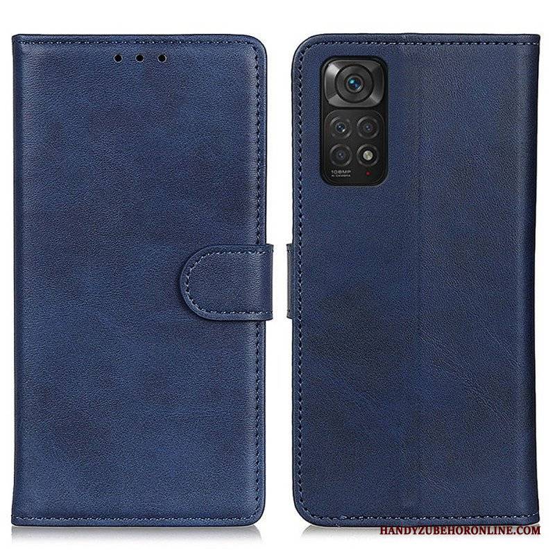 Etui Folio do Xiaomi Redmi Note 11 / 11S Retro Matowy Efekt Skóry