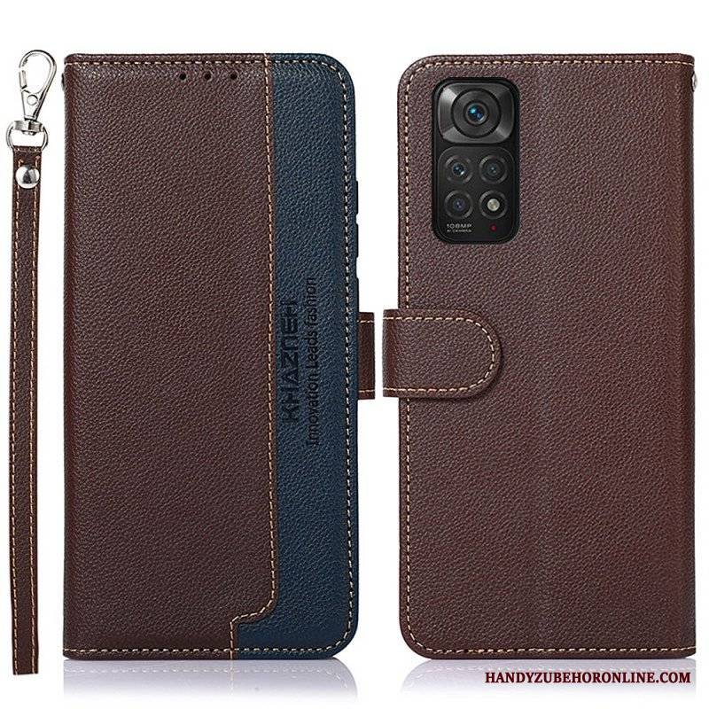 Etui Folio do Xiaomi Redmi Note 11 / 11S Rfid Khazneh W Stylu Liczi