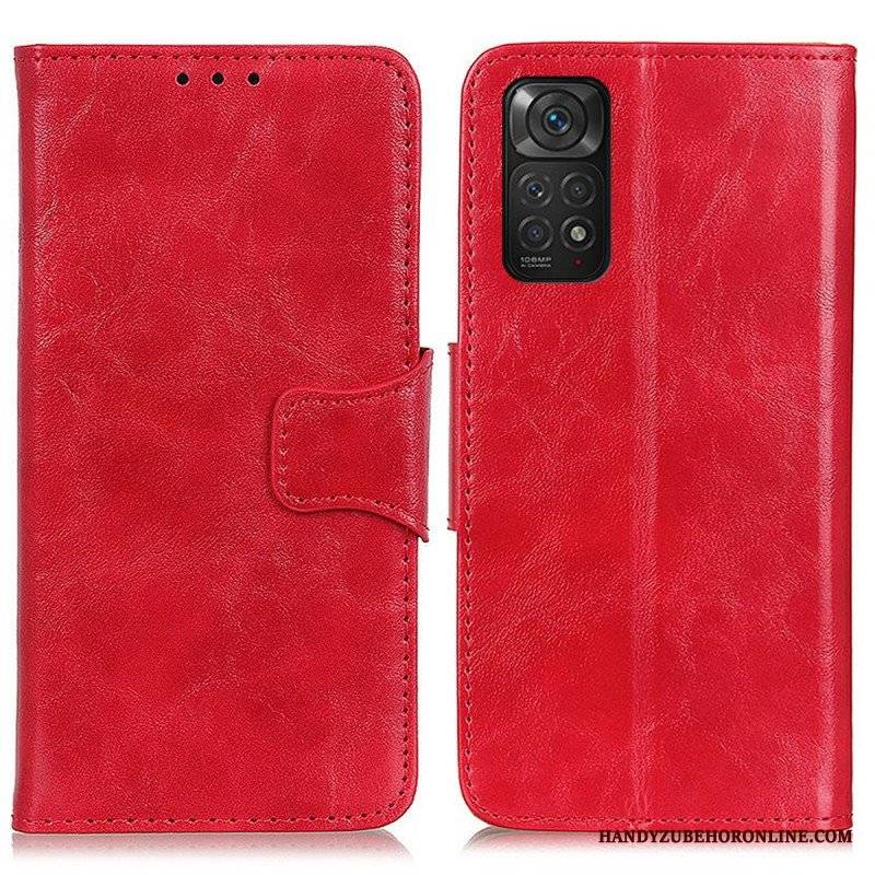 Etui Folio do Xiaomi Redmi Note 11 / 11S Skórzany Futerał Klapa Magnetyczna Tekstury