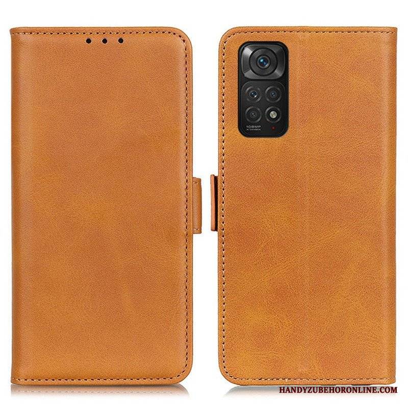 Etui Folio do Xiaomi Redmi Note 11 / 11S Skórzany Futerał Podwójna Klapa