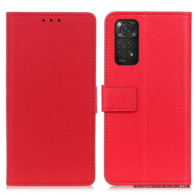 Etui Folio do Xiaomi Redmi Note 11 / 11S Wysokiej Jakości Sztuczna Skóra Liczi