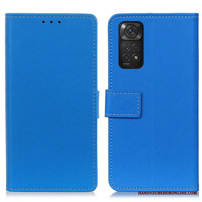 Etui Folio do Xiaomi Redmi Note 11 / 11S Wysokiej Jakości Sztuczna Skóra Liczi