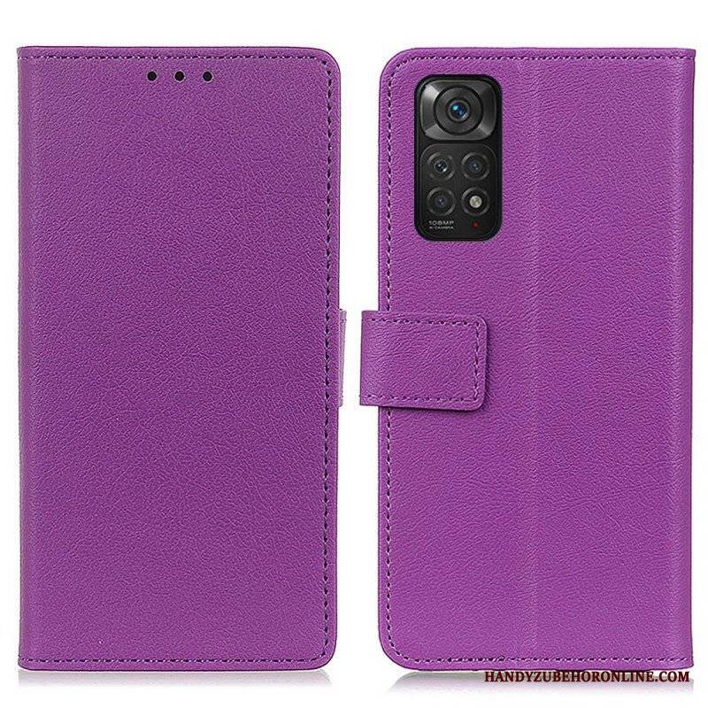 Etui Folio do Xiaomi Redmi Note 11 / 11S Wysokiej Jakości Sztuczna Skóra Liczi