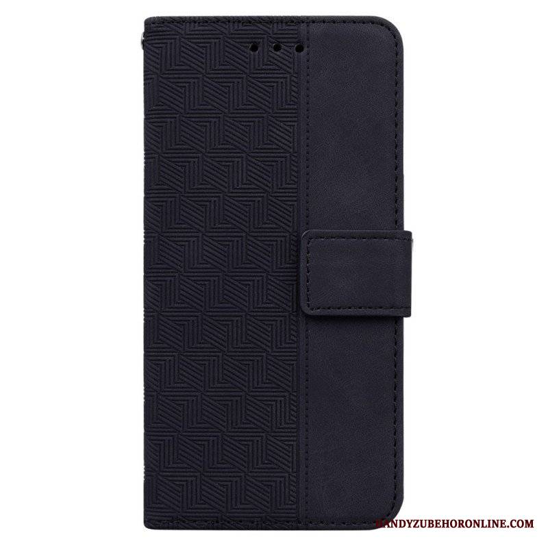 Etui Folio do Xiaomi Redmi Note 11 / 11S z Łańcuch Pasiasty Wzór