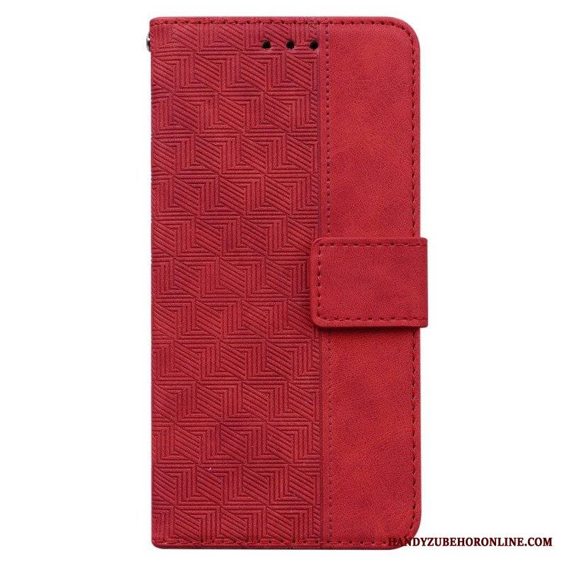 Etui Folio do Xiaomi Redmi Note 11 / 11S z Łańcuch Pasiasty Wzór