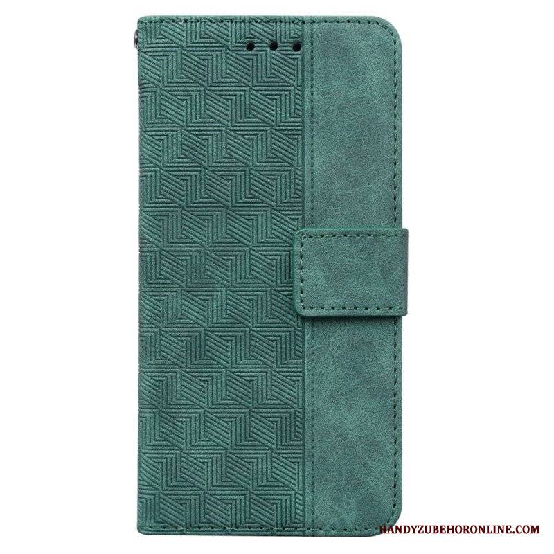 Etui Folio do Xiaomi Redmi Note 11 / 11S z Łańcuch Pasiasty Wzór