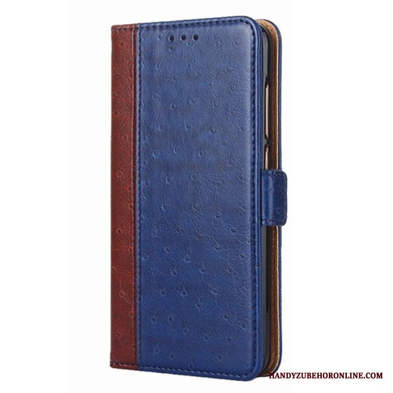 Etui Folio do Xiaomi Redmi Note 11 Pro / 11 Pro 5G Tekstura Skóry Strusia