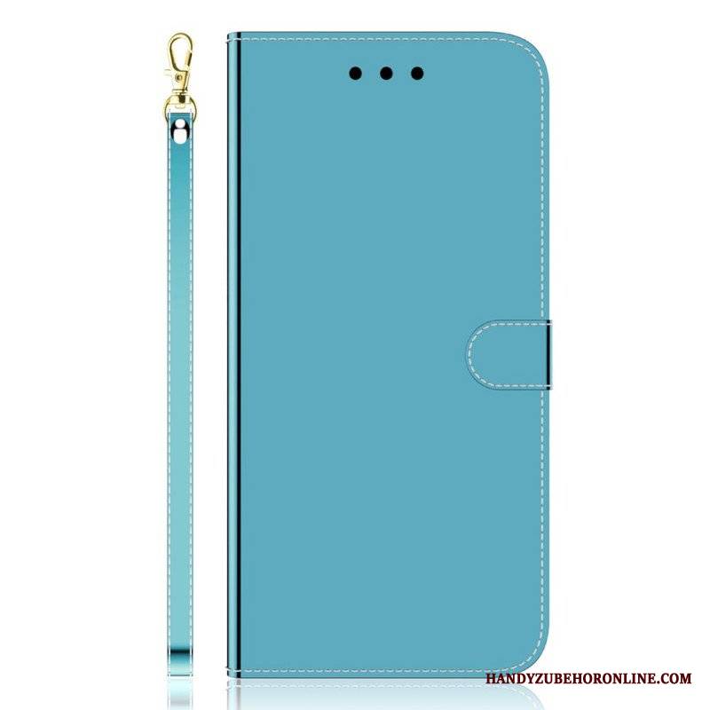 Etui Folio do Xiaomi Redmi Note 11 Pro Plus 5G Osłona Lusterka Ze Sztucznej Skóry