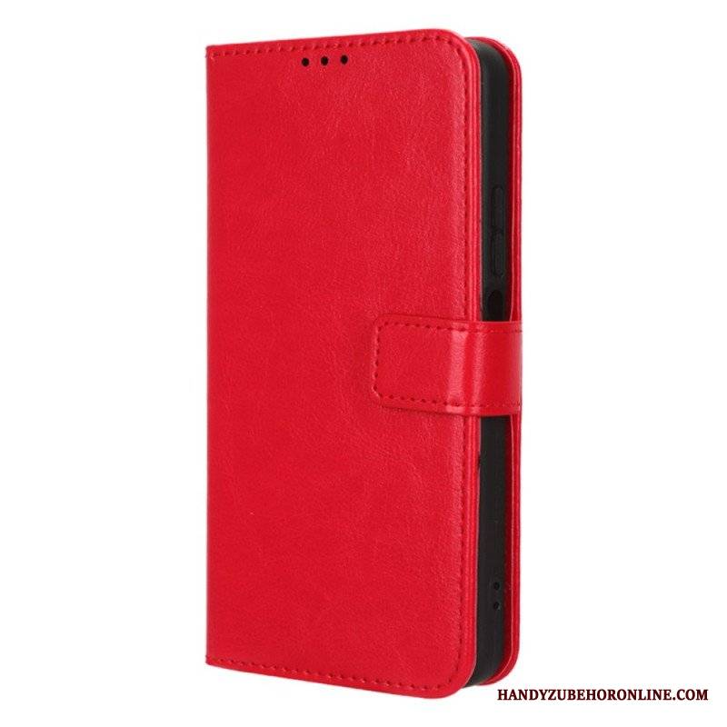 Etui Folio do Xiaomi Redmi Note 12 4G Błyszcząca Sztuczna Skóra