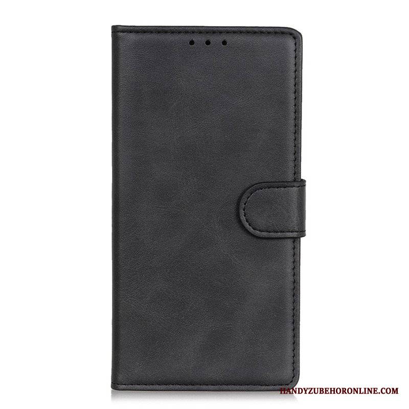 Etui Folio do Xiaomi Redmi Note 12 4G Matowa Sztuczna Skóra