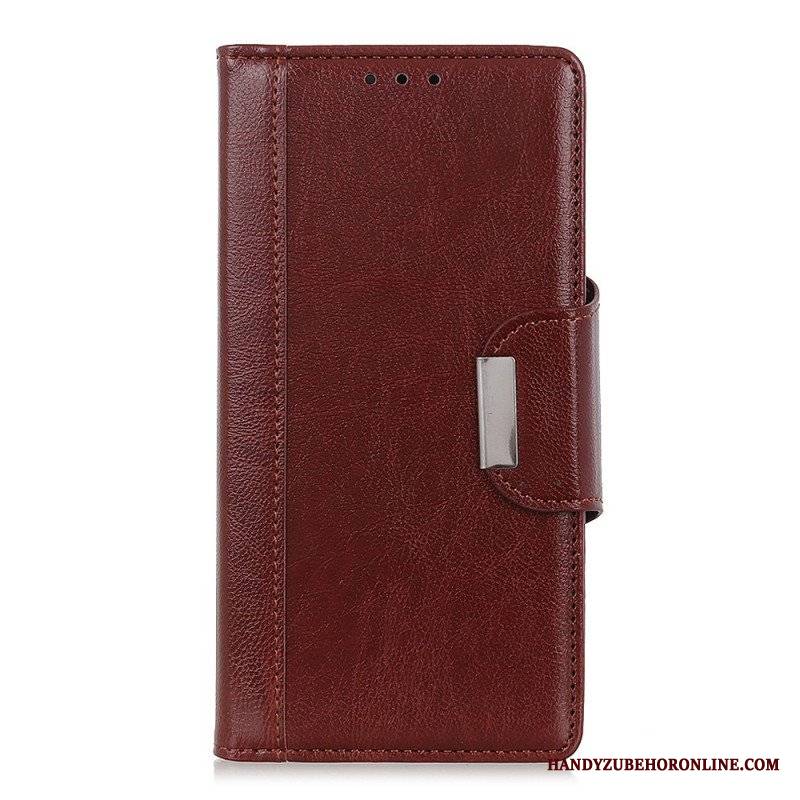 Etui Folio do Xiaomi Redmi Note 12 4G Zapięcie Srebrne