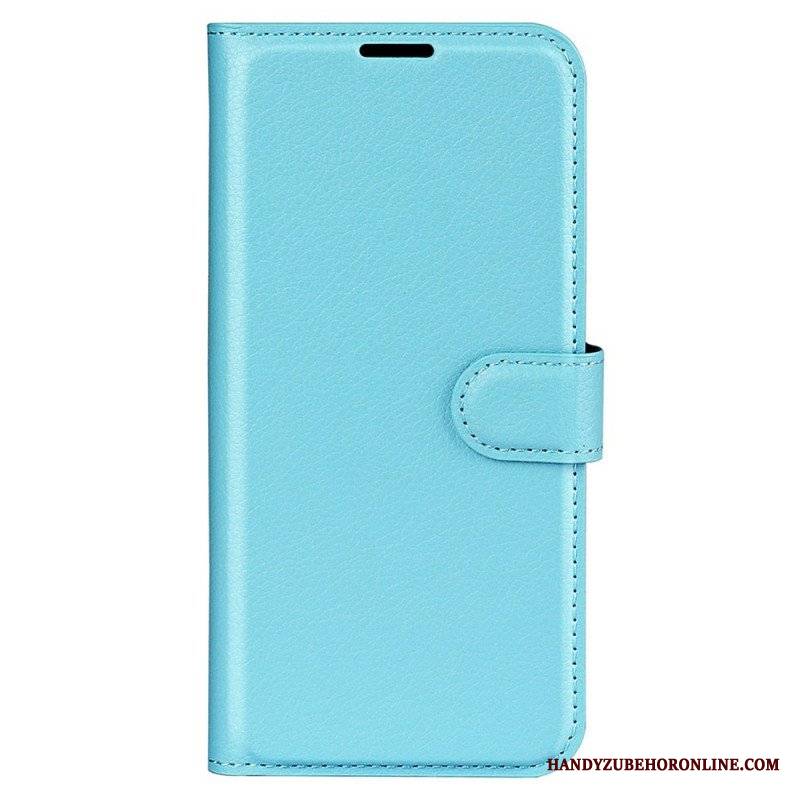 Etui Folio do Xiaomi Redmi Note 12 5G Klasyczny Efekt Skóry Liczi