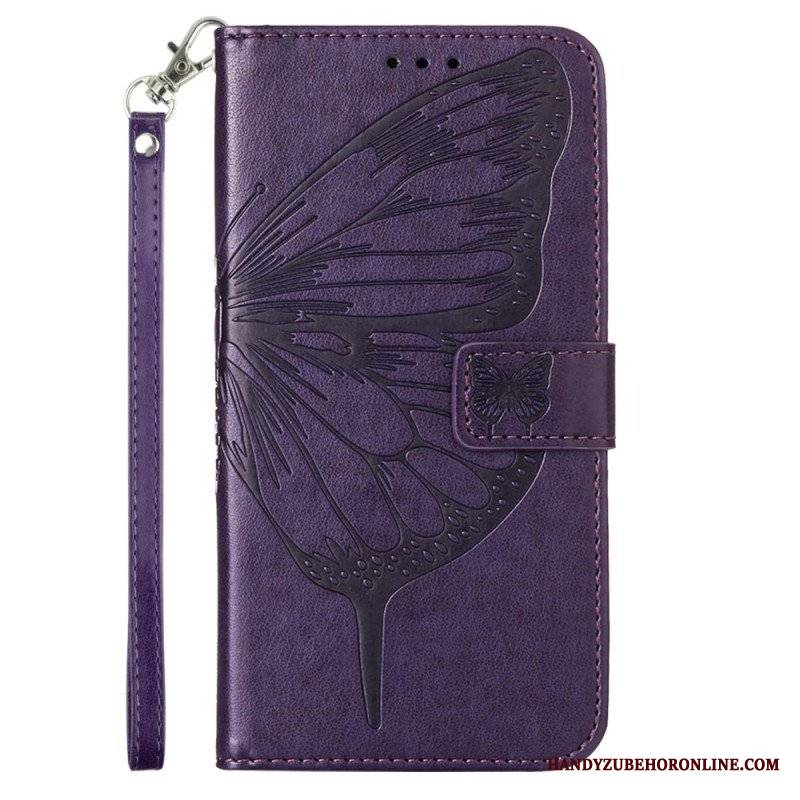 Etui Folio do Xiaomi Redmi Note 12 5G Kwiatowy Motyl