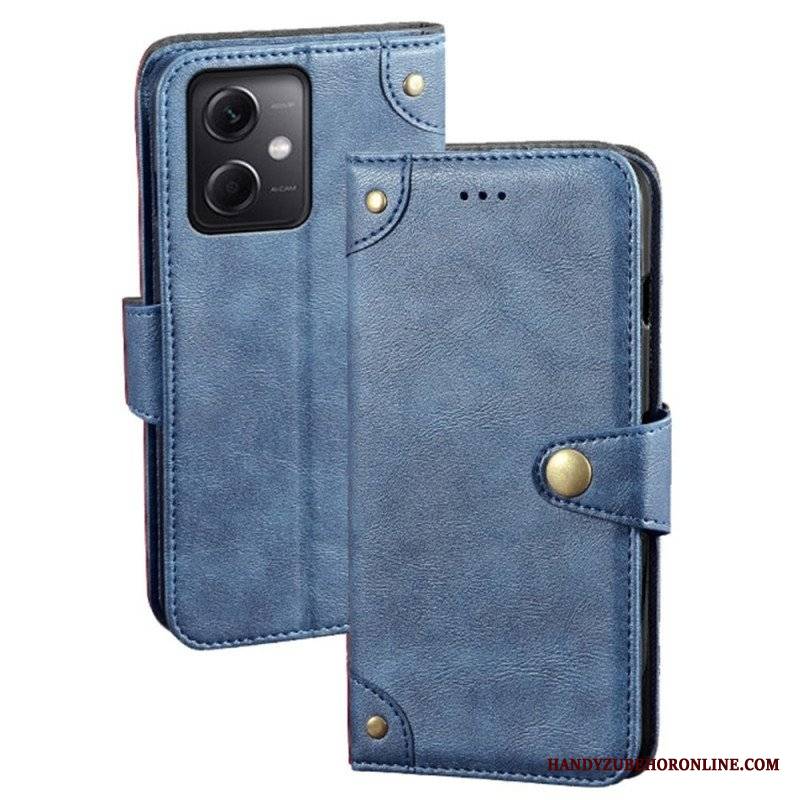 Etui Folio do Xiaomi Redmi Note 12 5G Przycisk Magnetyczny