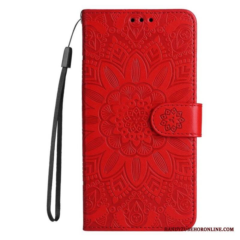 Etui Folio do Xiaomi Redmi Note 12 Pro Plus z Łańcuch Dekoracja Mandali Z Paskiem