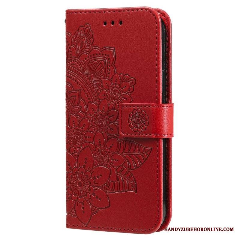 Etui Folio do Xiaomi Redmi Note 12 Pro Plus z Łańcuch Mandala Kwiatowa Na Pasku