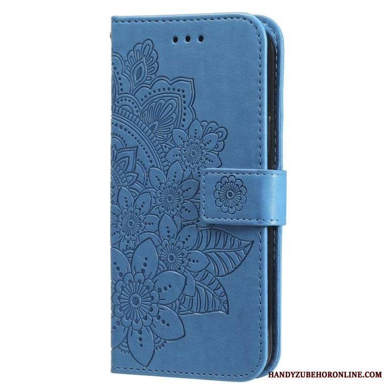 Etui Folio do Xiaomi Redmi Note 12 Pro Plus z Łańcuch Mandala Kwiatowa Na Pasku