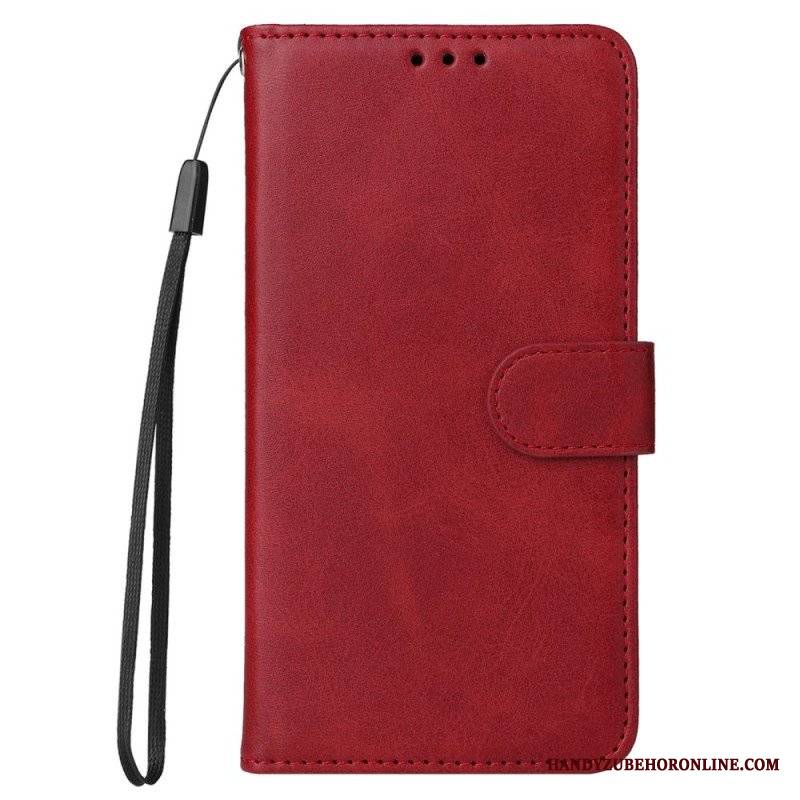 Etui Folio do Xiaomi Redmi Note 12 Pro z Łańcuch Zwykły Z Paskiem