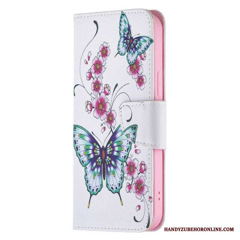 Etui Folio do iPhone 13 Pro Max Niesamowite Motyle