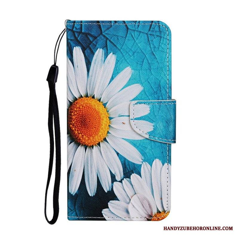 Etui Folio do iPhone 13 Pro Mistrzowskie Kwiaty Z Paskiem