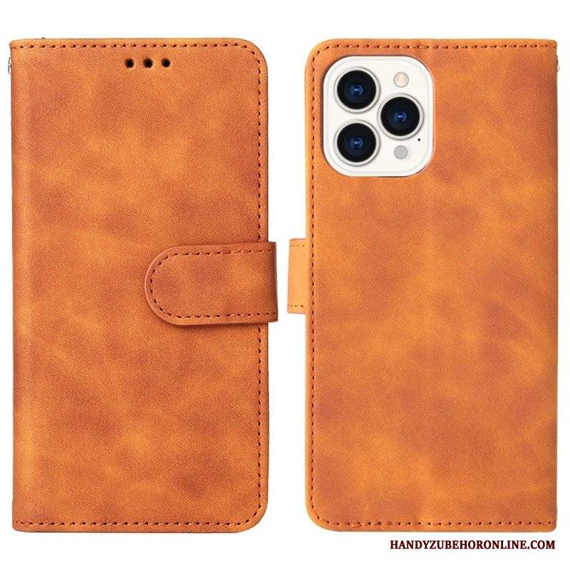 Etui Folio do iPhone 14 Plus Dotyk Skóry