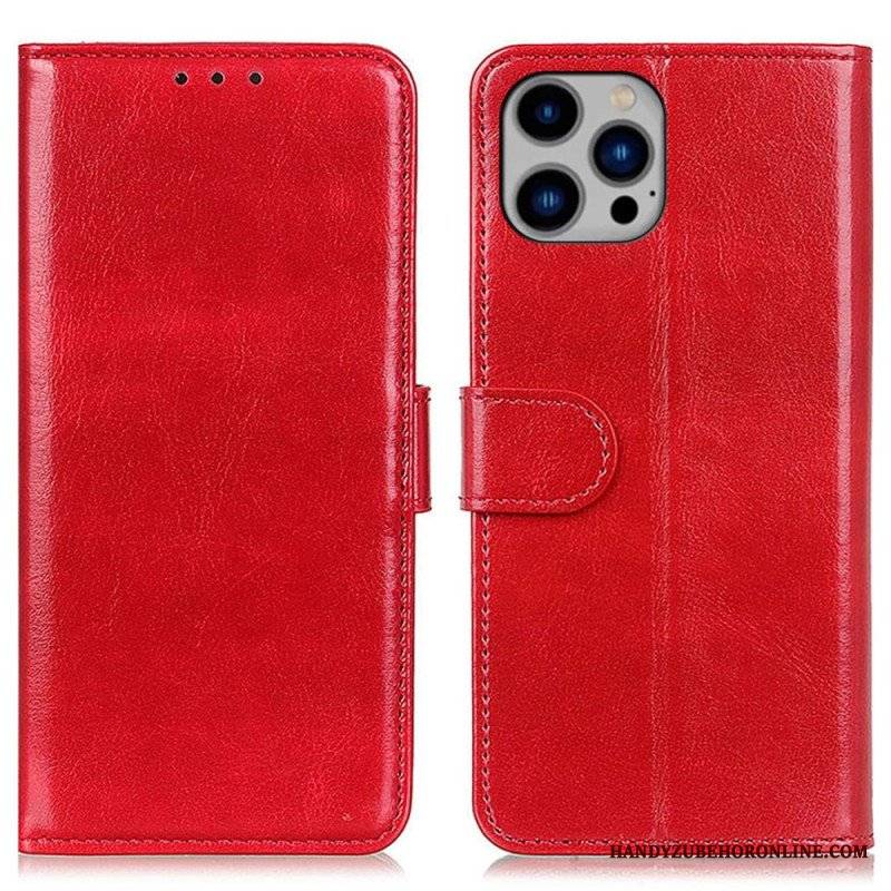 Etui Folio do iPhone 14 Plus Finezja Ze Sztucznej Skóry