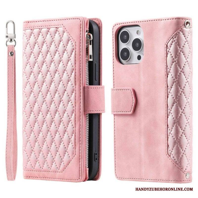 Etui Folio do iPhone 14 Plus Pikowany Styl