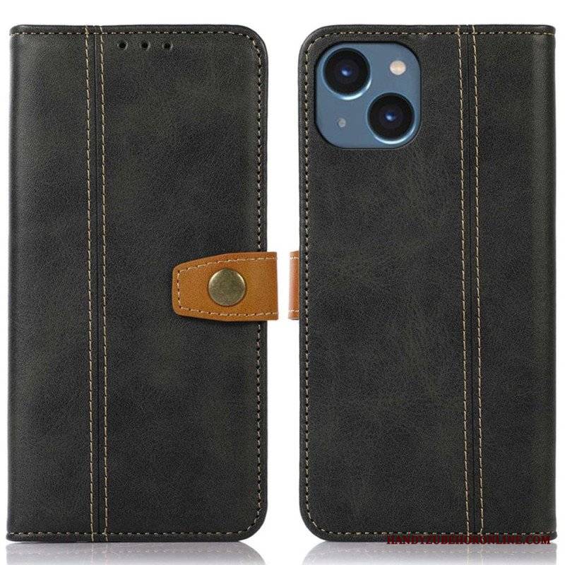 Etui Folio do iPhone 14 Plus Taśma Tapicerska