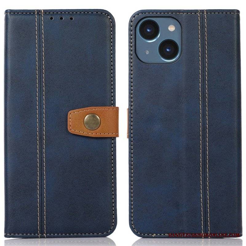 Etui Folio do iPhone 14 Plus Taśma Tapicerska