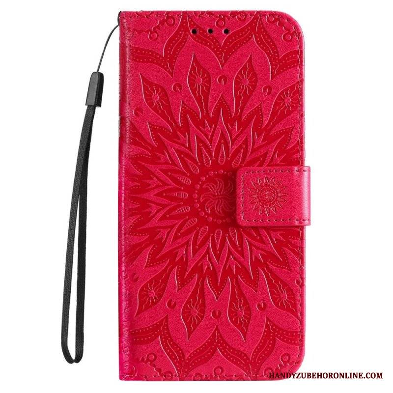 Etui Folio do iPhone 14 Pro Max Mandala Sun Ze Smyczą