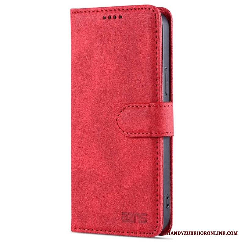 Etui Folio do iPhone 14 Stylizacja Skóry Azns