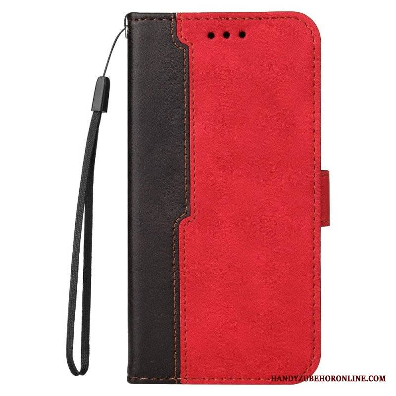 Etui Folio do iPhone 15 Plus Dwukolorowy. Stylowy