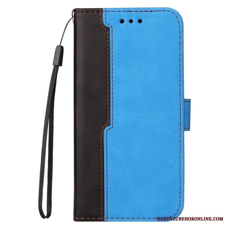 Etui Folio do iPhone 15 Plus Dwukolorowy. Stylowy