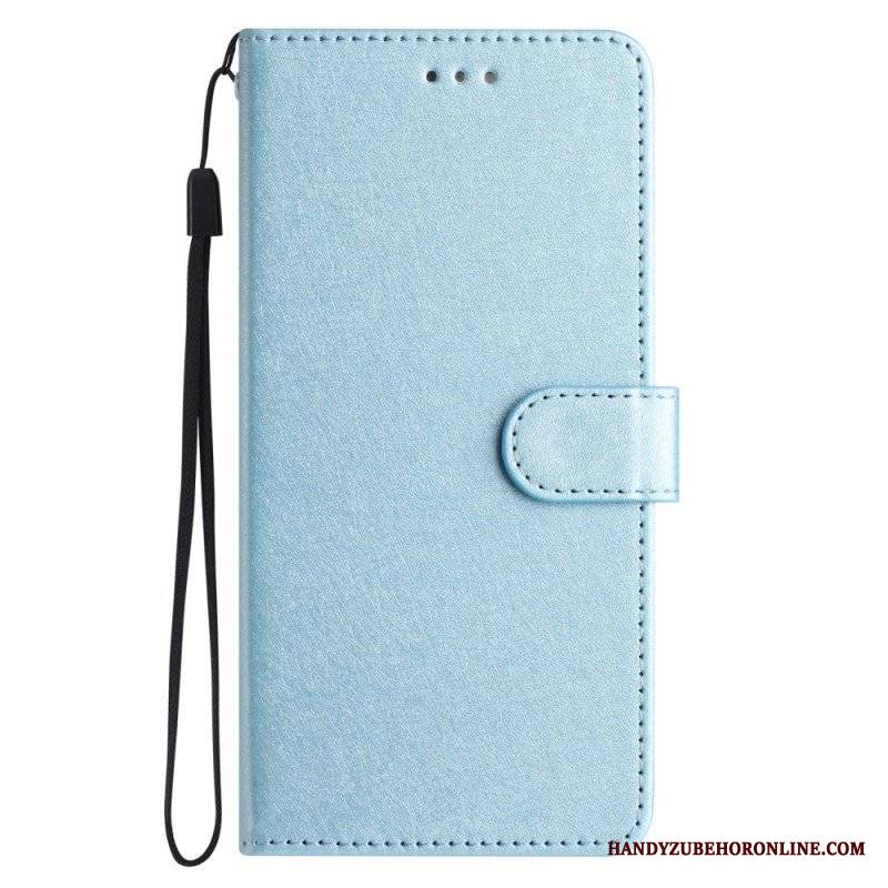 Etui Folio do iPhone 15 Plus z Łańcuch Pastelowy Z Paskiem