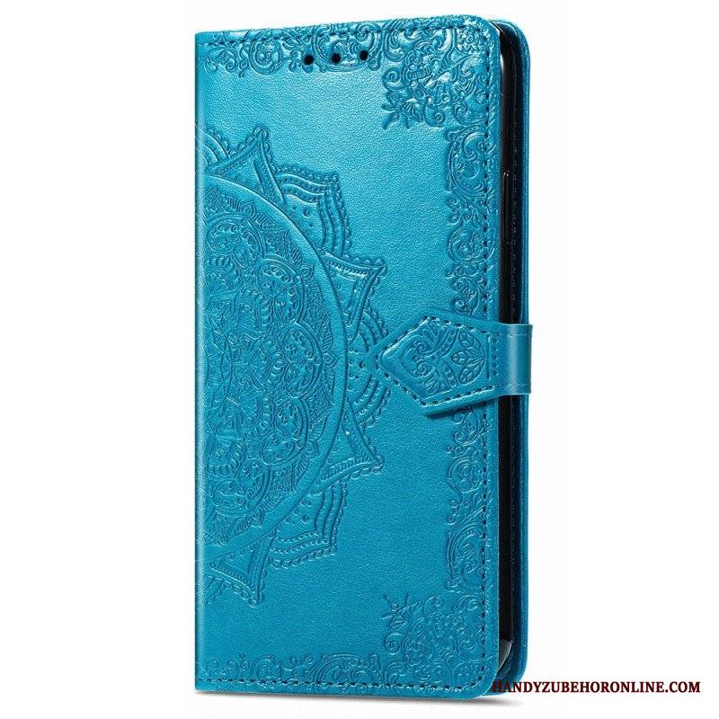 Etui Folio do iPhone 15 Pro Max z Łańcuch Barokowa Mandala Z Paskiem