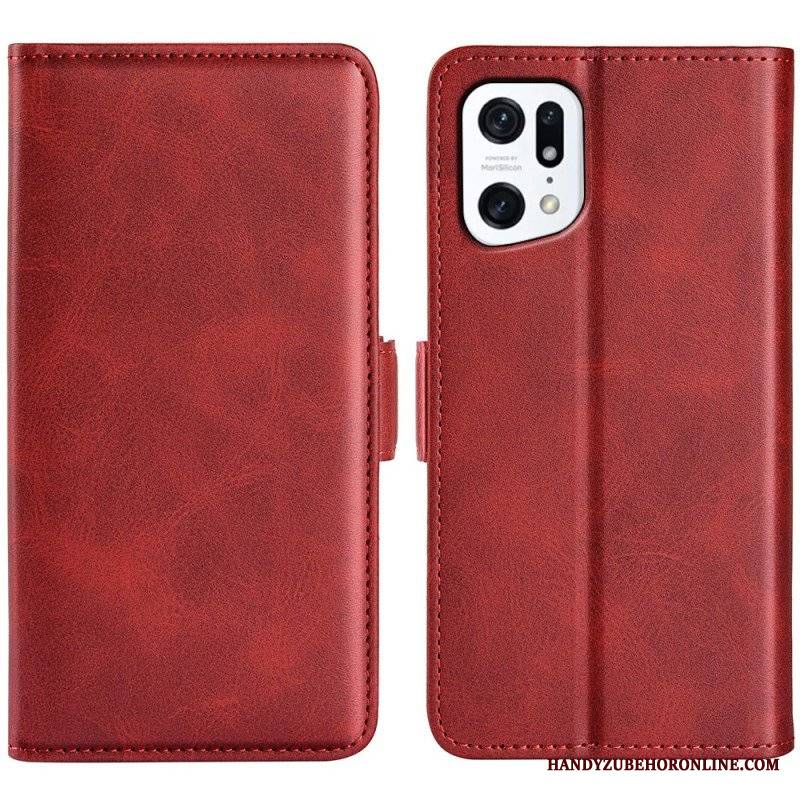 Etui Na Telefon Pokrowce do Oppo Find X5 Etui Folio Podwójna Klapa