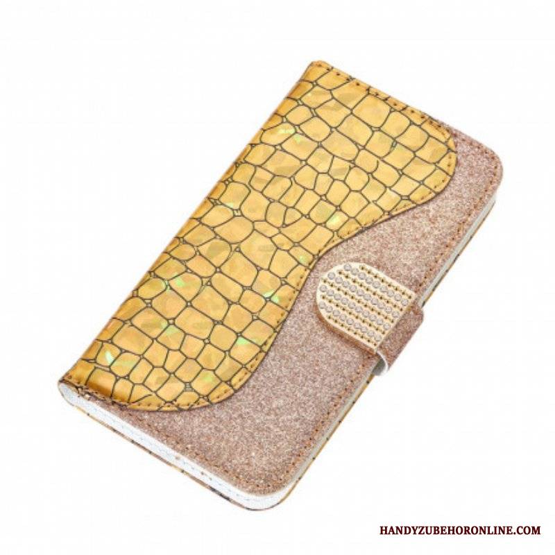 Etui Na Telefon Pokrowce do Samsung Galaxy S21 Ultra 5G Krokodyle Diamenty