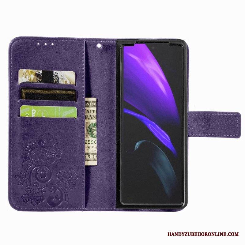 Etui Na Telefon Pokrowce do Samsung Galaxy Z Fold 4 Wzór Koniczyny Z Paskiem