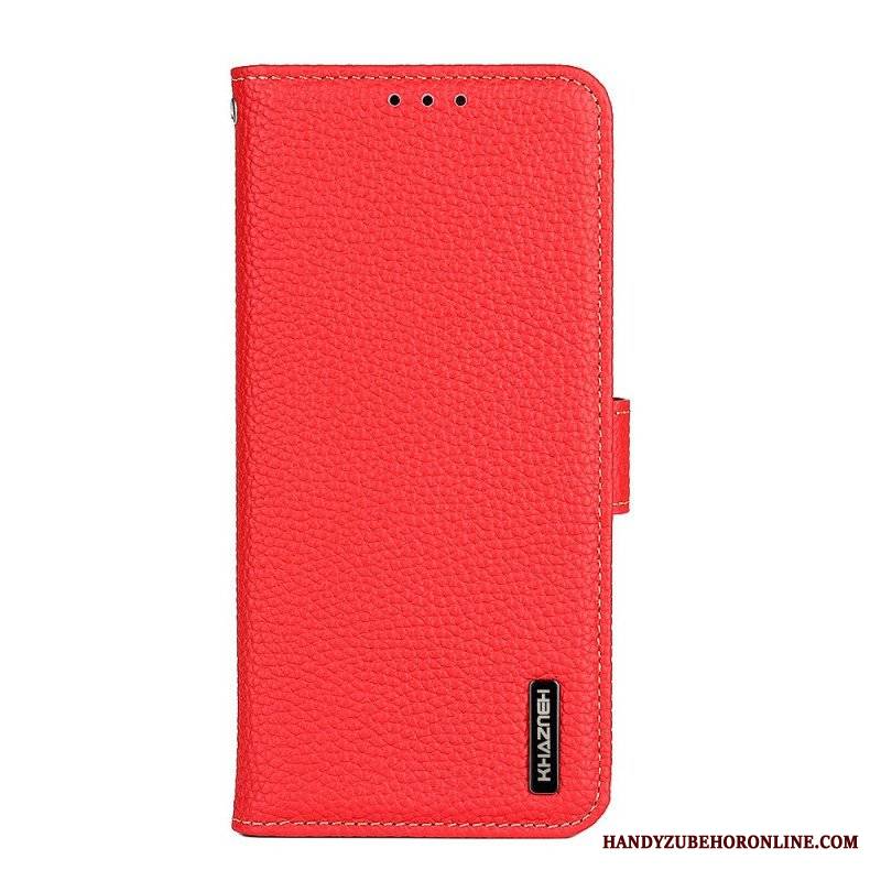 Etui Na Telefon Pokrowce do Xiaomi Redmi Note 11 Pro / 11 Pro 5G Oryginalna Skóra Khazneh Litchi