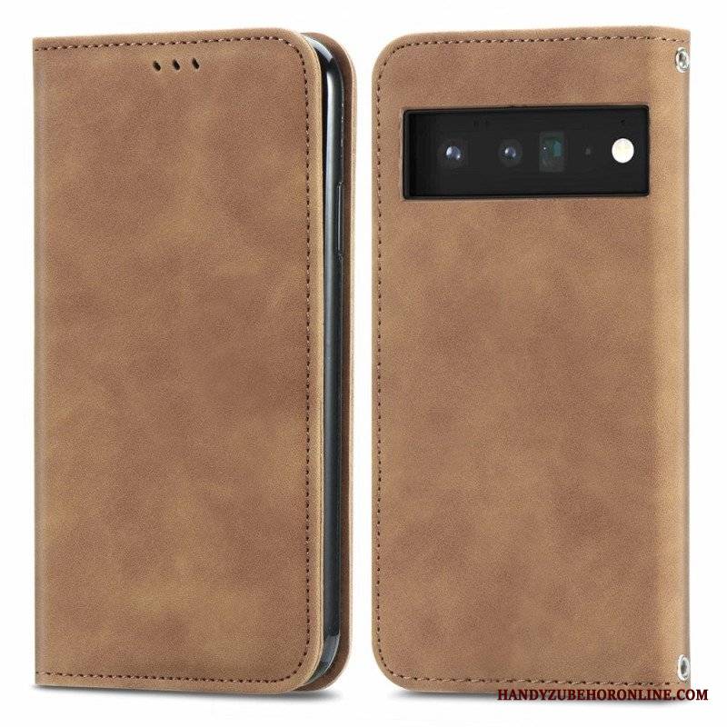 Etui Na Telefon do Google Pixel 6 Etui Folio Dotykowy Design W Stylu Vintage