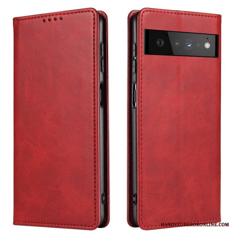 Etui Na Telefon do Google Pixel 6 Etui Folio Magnetyczny Efekt Skóry