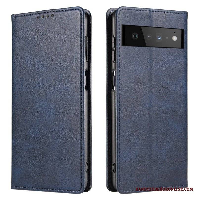 Etui Na Telefon do Google Pixel 6 Etui Folio Magnetyczny Efekt Skóry