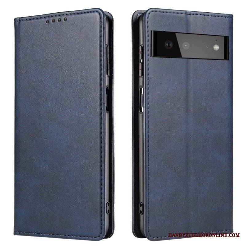 Etui Na Telefon do Google Pixel 6 Pro Etui Folio Magnetyczny Efekt Skóry