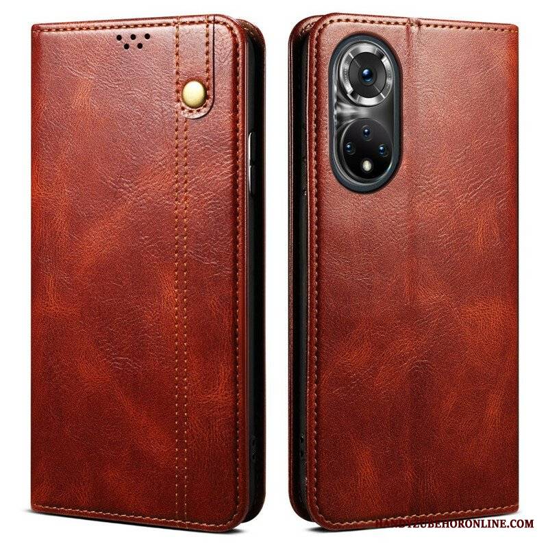 Etui Na Telefon do Honor 50 Etui Folio Woskowana Sztuczna Skóra