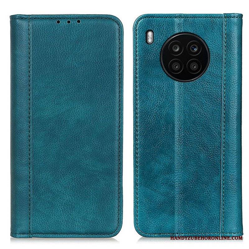 Etui Na Telefon do Honor 50 Lite Etui Folio Elegancka Dwoina Skóry Liczi