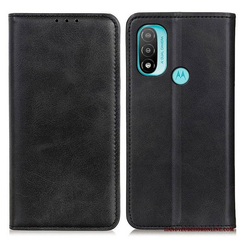 Etui Na Telefon do Moto E40 / E30 / E20 Etui Folio Elegancka Dwoina Skórzana