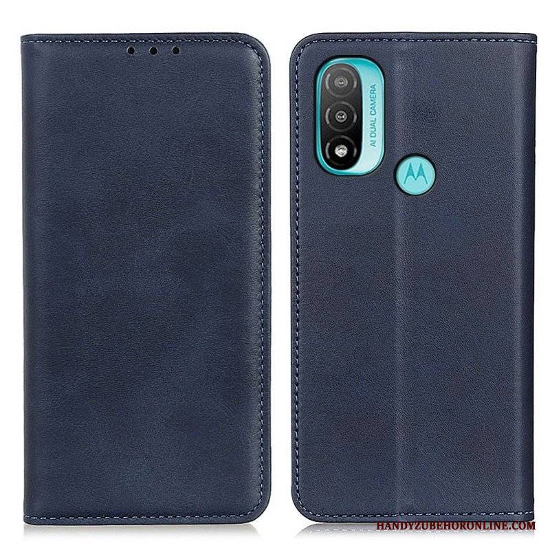 Etui Na Telefon do Moto E40 / E30 / E20 Etui Folio Elegancka Dwoina Skórzana